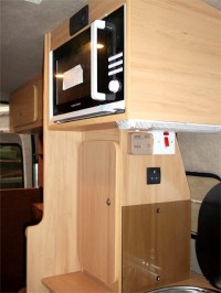 Microwave & Oven fitted by Céide Campervan Conversions, Co. Donegal, North-West Ireland