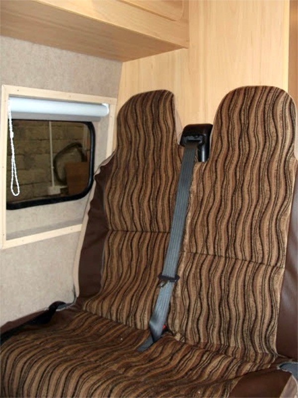 Upholstered Seating / Beds, Kitchen Areas & Cupboards - Camper interiors fitted to specification by Céide Campervan Conversions, Co. Donegal, North-West Ireland